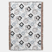 Modern geometrisch veelkleurig patroon deken (Voorkant Verticaal)