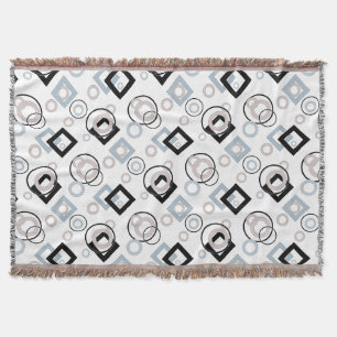 Modern geometrisch veelkleurig patroon deken