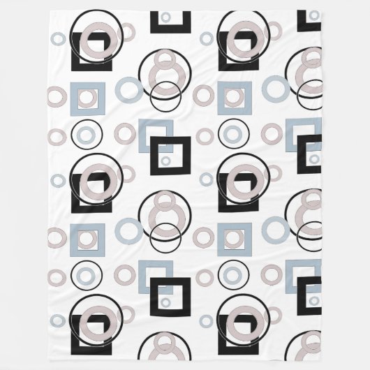 Modern geometrisch veelkleurig patroon fleece deken (Voorkant)