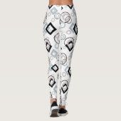 Modern geometrisch veelkleurig patroon leggings (Achterkant)