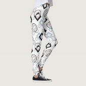 Modern geometrisch veelkleurig patroon leggings (Rechts)