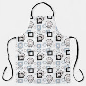 Modern geometrisch veelkleurig patroon schort (Voorkant)