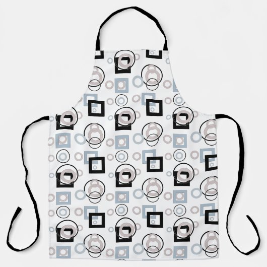 Modern geometrisch veelkleurig patroon schort (Voorkant)