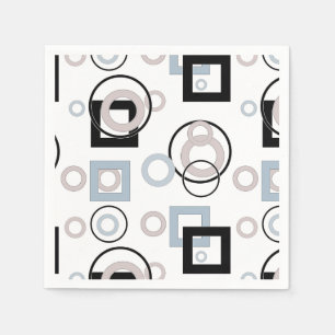 Modern geometrisch veelkleurig patroon servet