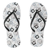 Modern geometrisch veelkleurig patroon teenslippers (Voetbed)