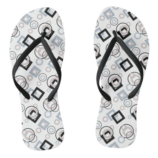 Modern geometrisch veelkleurig patroon teenslippers (Voetbed)