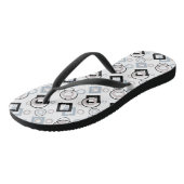 Modern geometrisch veelkleurig patroon teenslippers (Schuin)