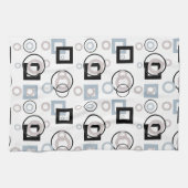 Modern geometrisch veelkleurig patroon theedoek (Horizontaal)