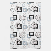 Modern geometrisch veelkleurig patroon theedoek (Verticaal)