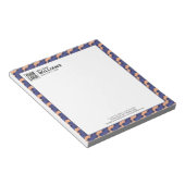 Modern geometrisch vergrendeld patroon  notitieblok (Schuin)