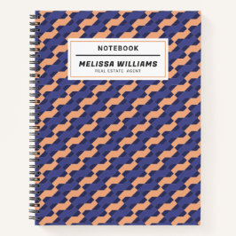 Modern geometrisch vergrendeld patroon notitieboek