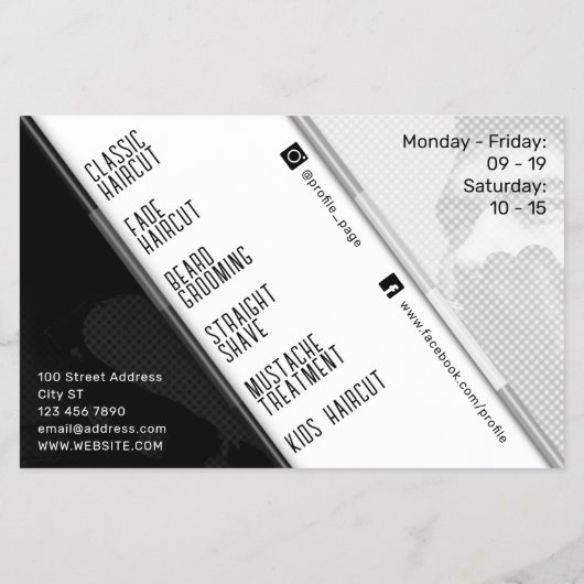 Modern geometrisch vet flyer (Achterkant)