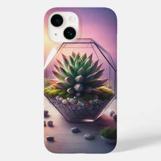 Modern Geometrisch Vetplant Terrarium - Minimalist Case-Mate iPhone 14 Hoesje