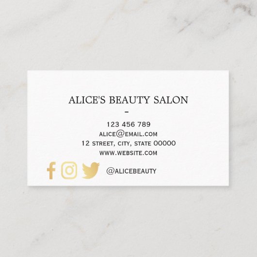 Modern geometrisch visitekaartje (Achterkant)