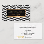Modern geometrisch visitekaartje (Voorkant / Achterkant)