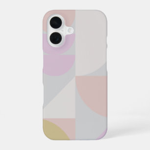 Modern geometrisch vormenpatroon in winterpastels iPhone 16 hoesje