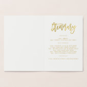 Modern geometrisch vrijgezellenweekend folie kaarten (Binnen)