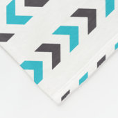 Modern geometrisch wit en blauw pijlpatroon fleece deken (Hoek)