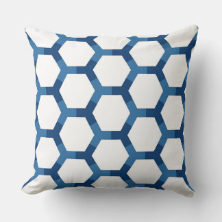 Modern geometrisch zeshoekpatroon kussen