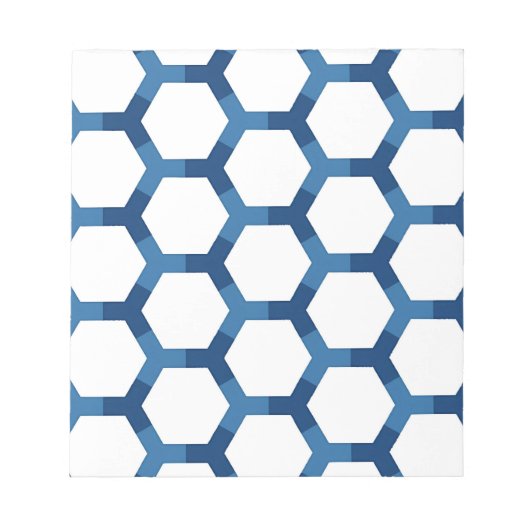 Modern geometrisch zeshoekpatroon notitieblok (Voorkant)