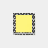 Modern Geometrisch Zwart-Wit Geel Post-it® Notes (Voorkant)