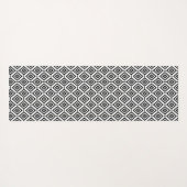 Modern Geometrisch Zwart-wit Yogamat (Achterkant (horizontaal))