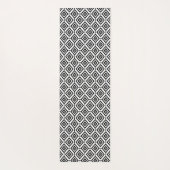 Modern Geometrisch Zwart-wit Yogamat (Achterkant)