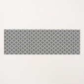 Modern Geometrisch Zwart-wit Yogamat (Voorkant (horizontaal))