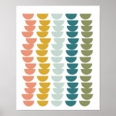 Modern Geometrische Bowls Design in Earth Tones Poster (Voorkant)