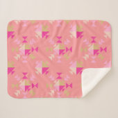 Modern Geometrische driehoekspatroon in een moster Sherpa Deken (Voorkant (horizontaal))