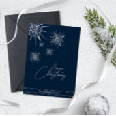 Modern | Geometrische Sneeuwvlokken | Kerstkaart o