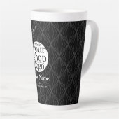 Modern Geometry Black Logo Business Latte Mok (Rechterhoek)