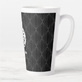 Modern Geometry Black Logo Business Latte Mok (Rechts)