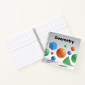 Modern Geometry Colorful 3D Shapes Teacher Student Notitieboek (Binnen)