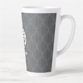 Modern Geometry Grey Logo Business Latte Mok (Rechts)