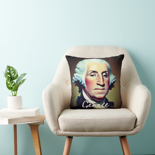 Modern George Washington Kussen (Stoel)