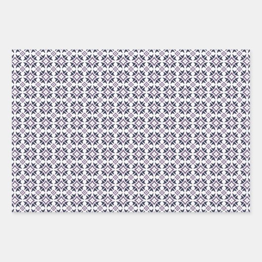 Modern Geos Paarse Series 2 Set van inpakpapier (Voorkant 2)