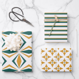 Modern Geos Serie 3 Set Inpakpapier Vel