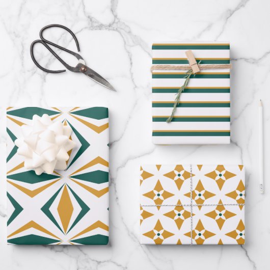 Modern Geos Serie 3 Set Inpakpapier Vel (Voorkant)