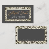 modern gepatenteerd houtskool grijs visitekaartje (Voorkant / Achterkant)