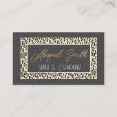 modern gepatenteerd houtskool grijs visitekaartje (Voorkant)