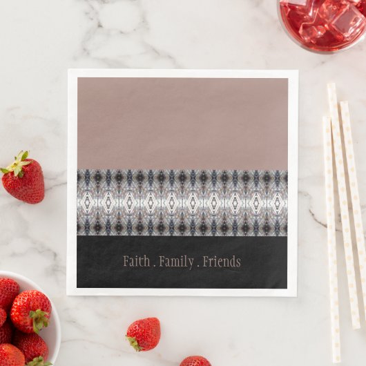 Modern gepatenteerd ontwerp met blauw grijs en zwa servet (Insitu)