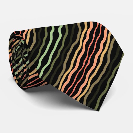 Modern gepatterde streep stropdas (Opgerold)