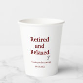 Modern Gepensioneerd en Ontspannen pensioen Grappi Papieren Bekers (Voorkant)