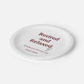 Modern Gepensioneerd en Ontspannen pensioen Grappi Papieren Bordje (Gekanteld)