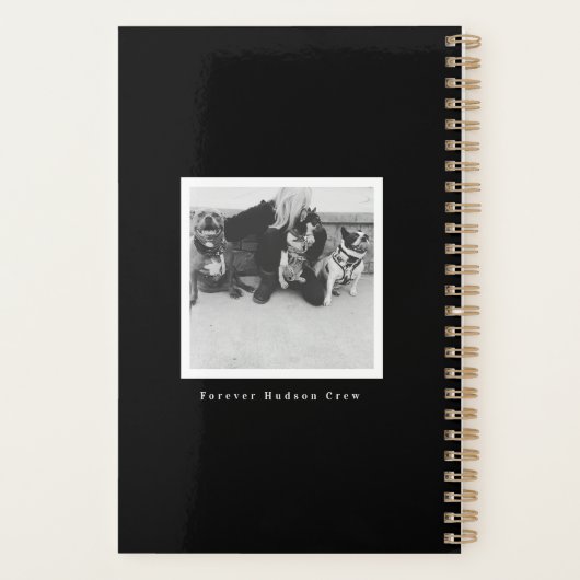 Modern gepersonaliseerd 2 Photo Journal Pet Planner (Achterkant)
