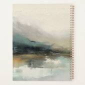 Modern gepersonaliseerd Abstract Blauwgroen landsc Planner (Achterkant)