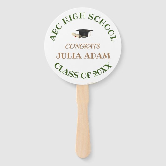 Modern Gepersonaliseerd Afstuderen Handje Fan Handwaaier (Voorkant)