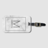 Modern gepersonaliseerd Bagagelabel van het Monogr (Voorkant (horizontaal))