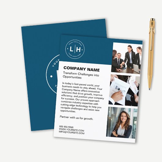 Modern gepersonaliseerd bedrijf flyer